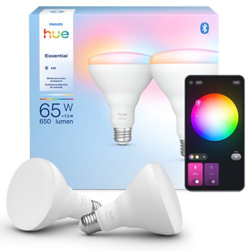 Hue White and color ambiance Essential BR30 - E26 smart bulb - 650