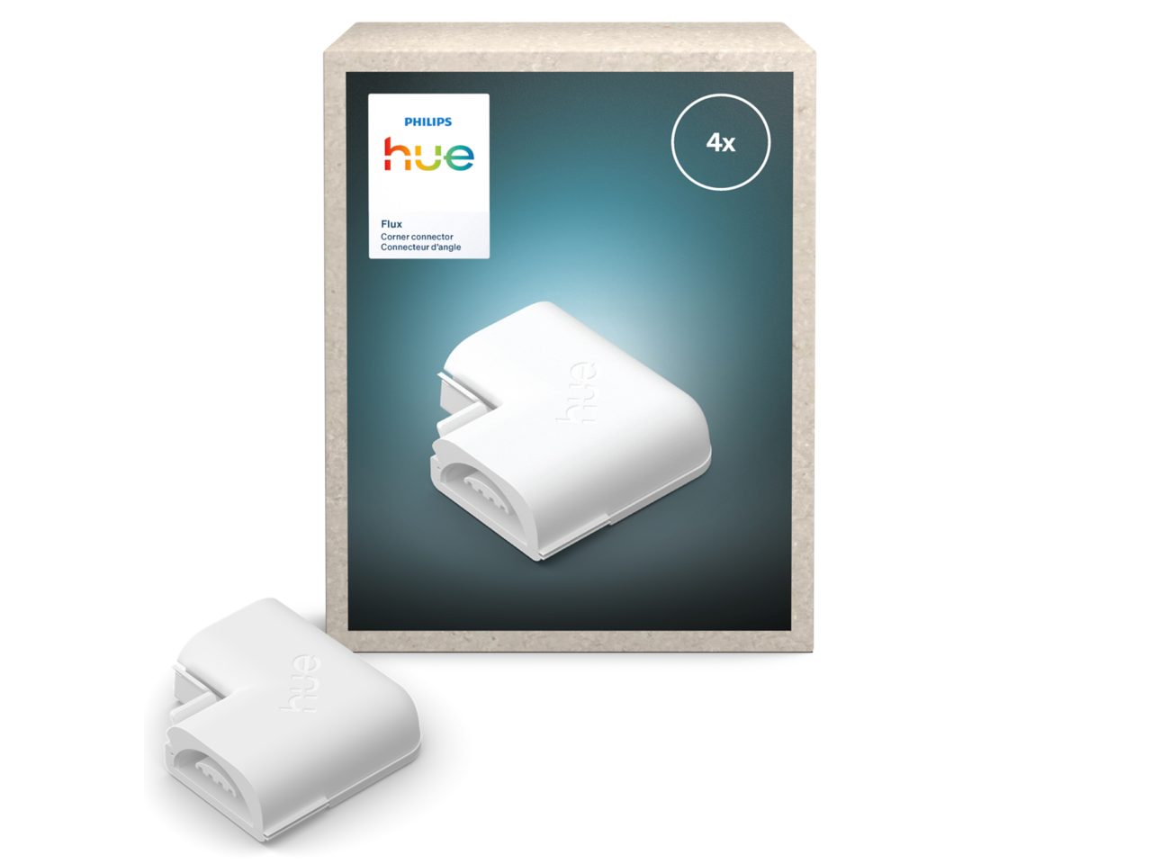 4-Pack Flux Strip Light Corner Connector | Philips Hue
