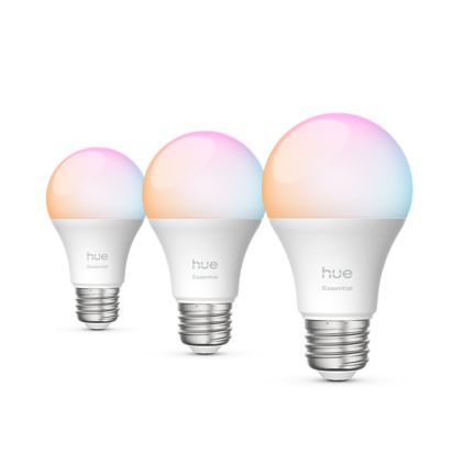 Close up of front of Essential A19 - E26 smart bulb - 800 lm - 8.8W - 3 pack