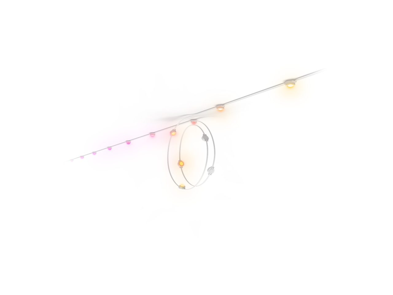 Philips Hue White and Color Ambiance Festavia Permanent Outdoor Lights 150 ft White String - White, image size:1280x960