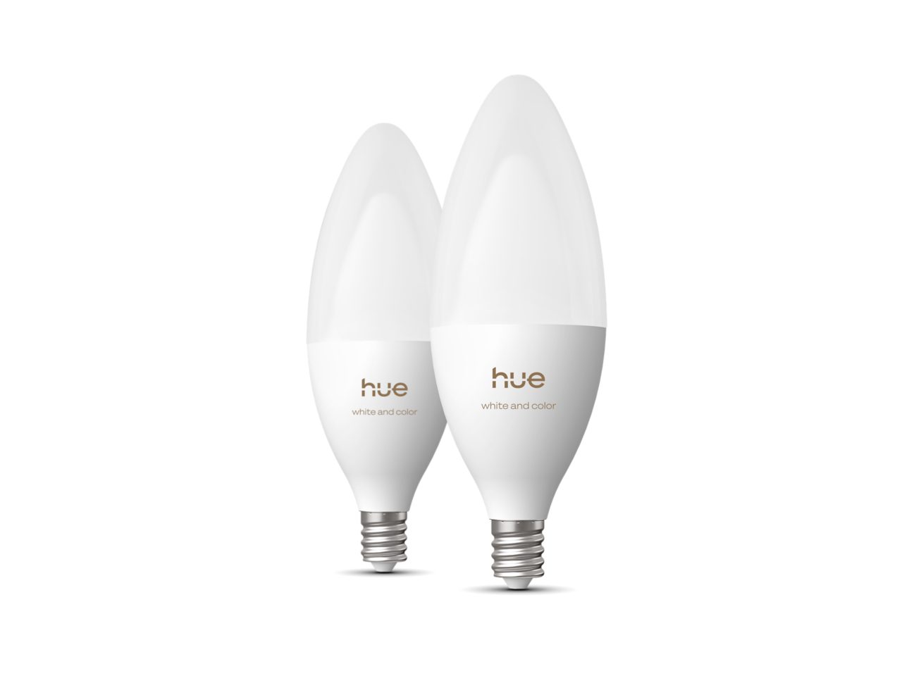 2 B39 E12 White and color LED candelabra bulbs | Philips Hue