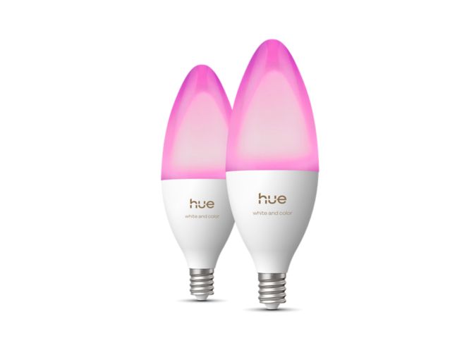Close up of front of B39 Candle - E12 LED smart bulb