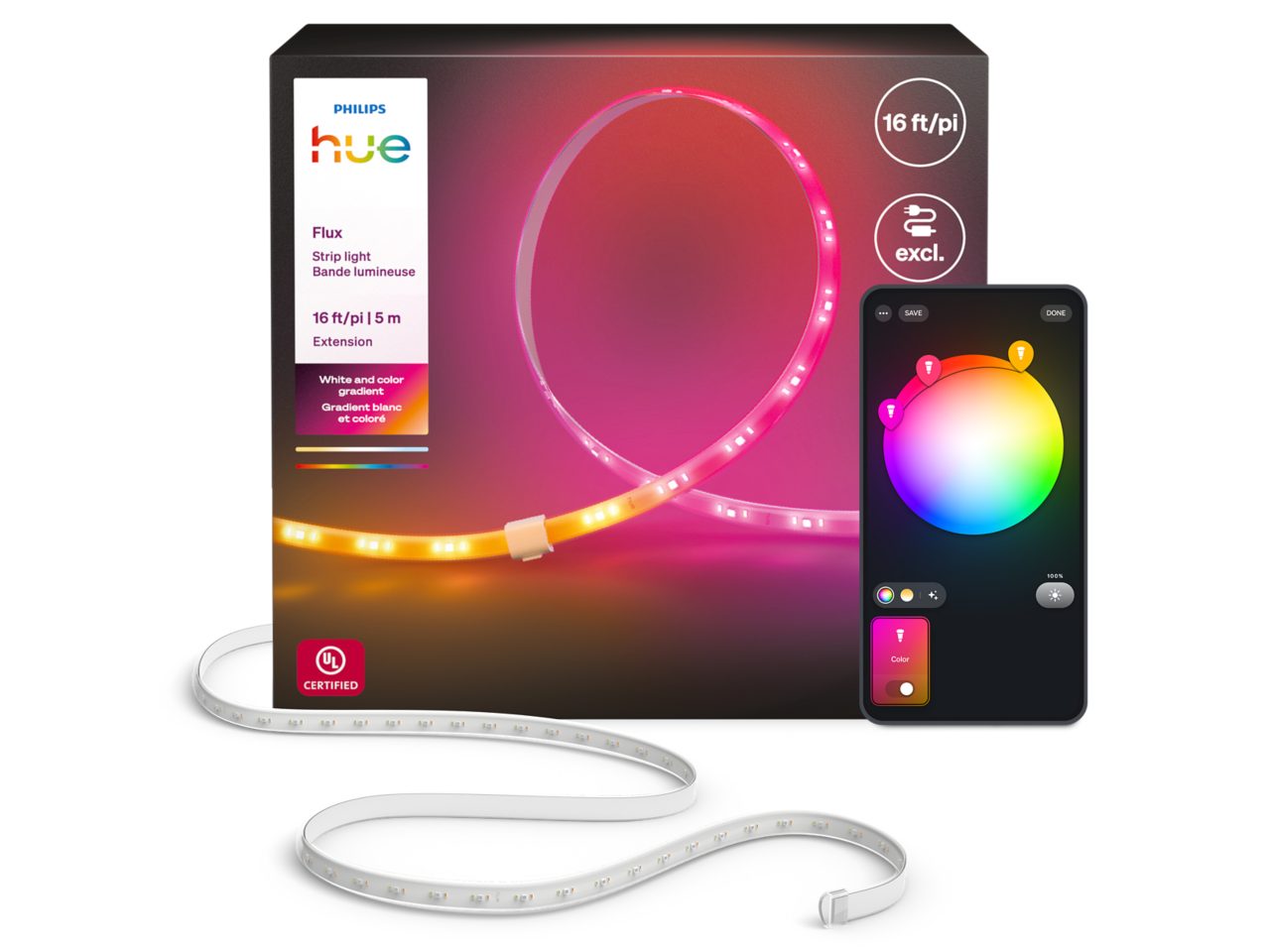Flux LED Strip Light Extension16ft | Philips Hue