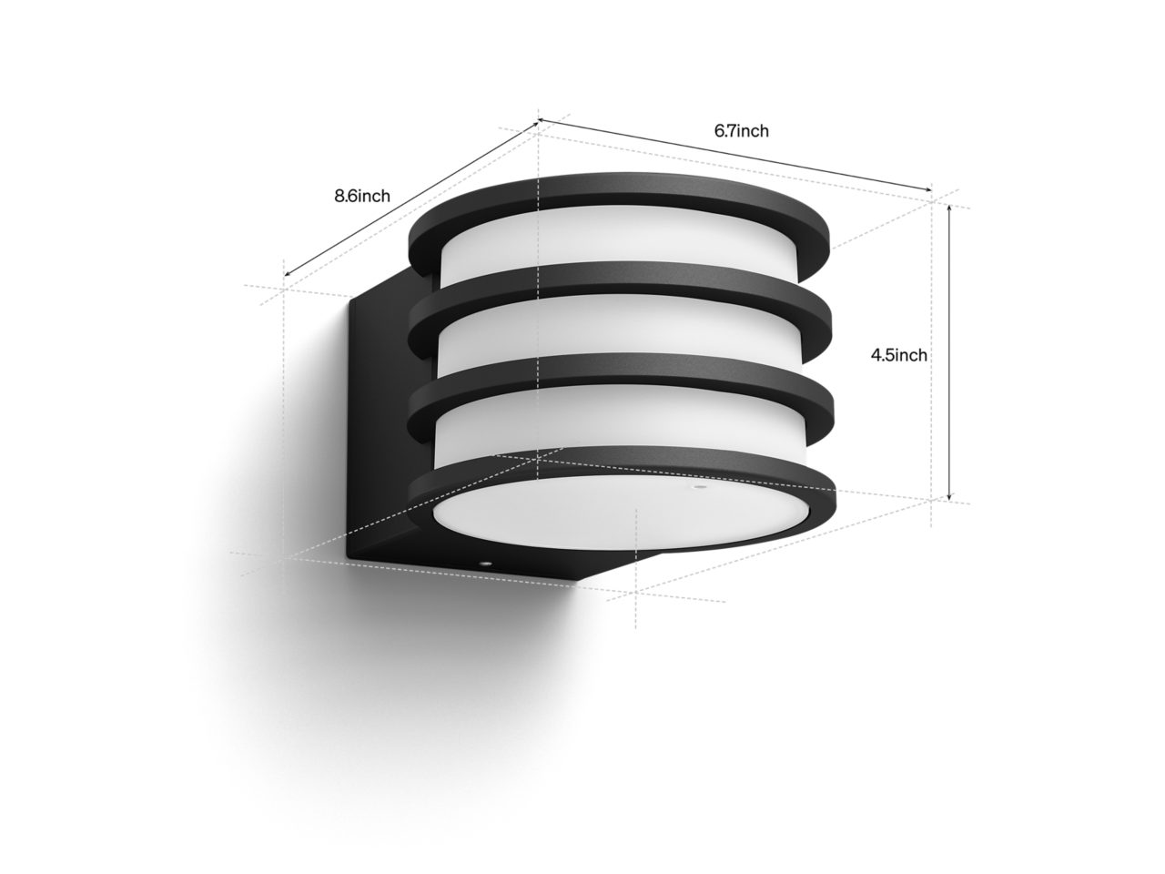 Lucca Outdoor Wall Lantern Black | Philips Hue