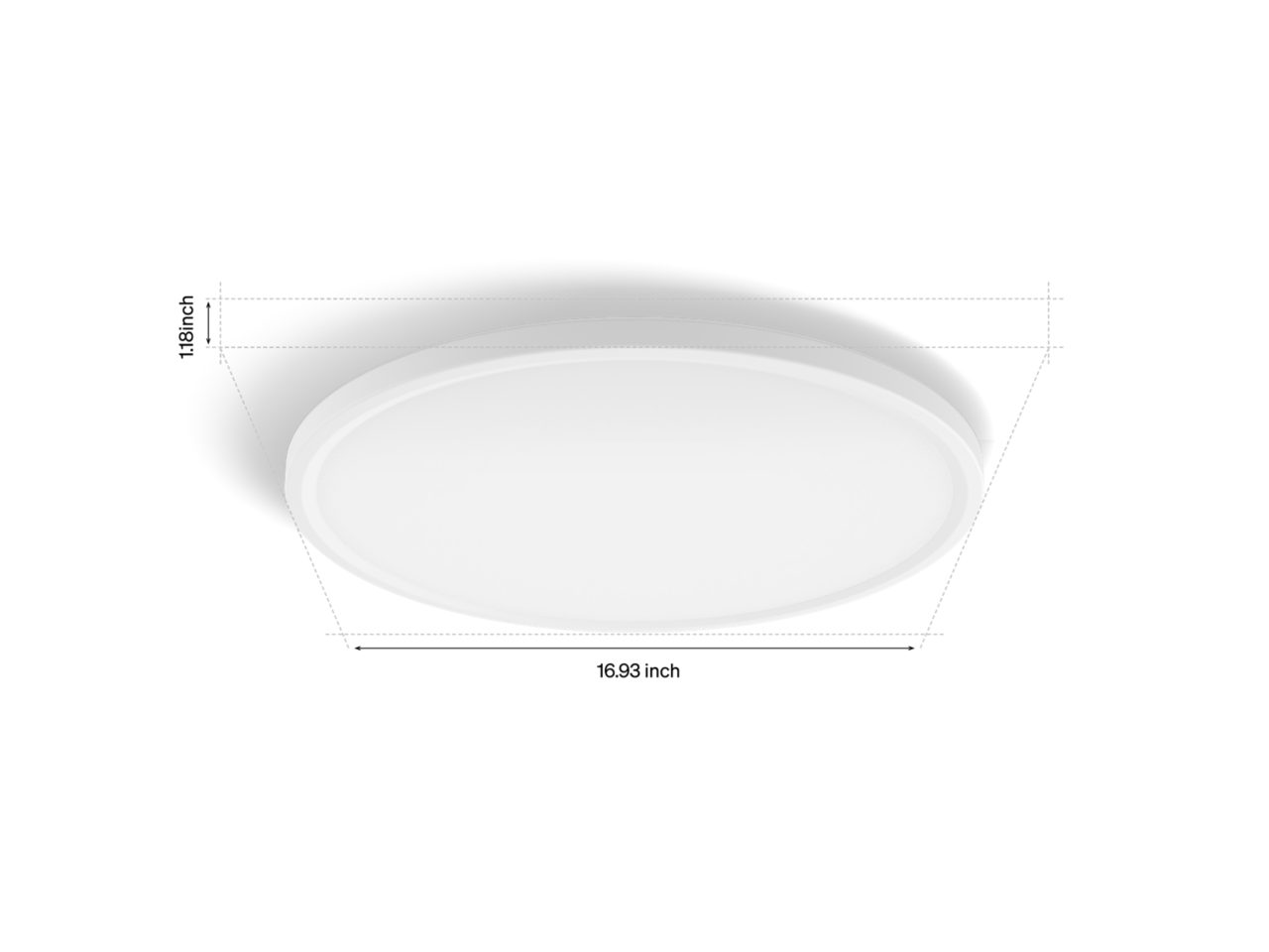 Tento LED Ceiling Light – Medium Round White | Philips Hue