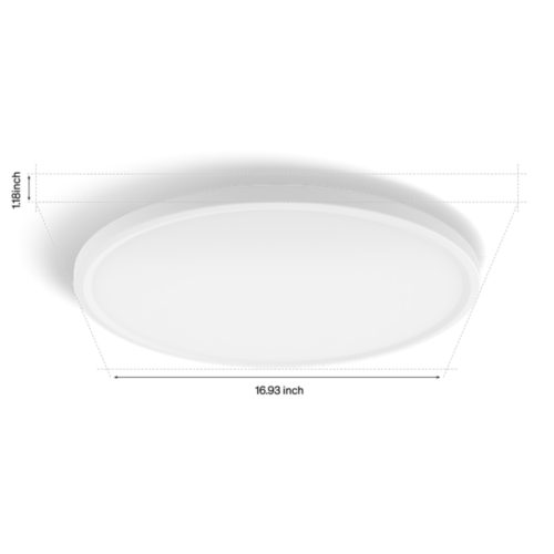 T*様 Philips Hue White and Coloer 1600lm Tento LED Ceiling Light – Medium Round White | Philips Hue