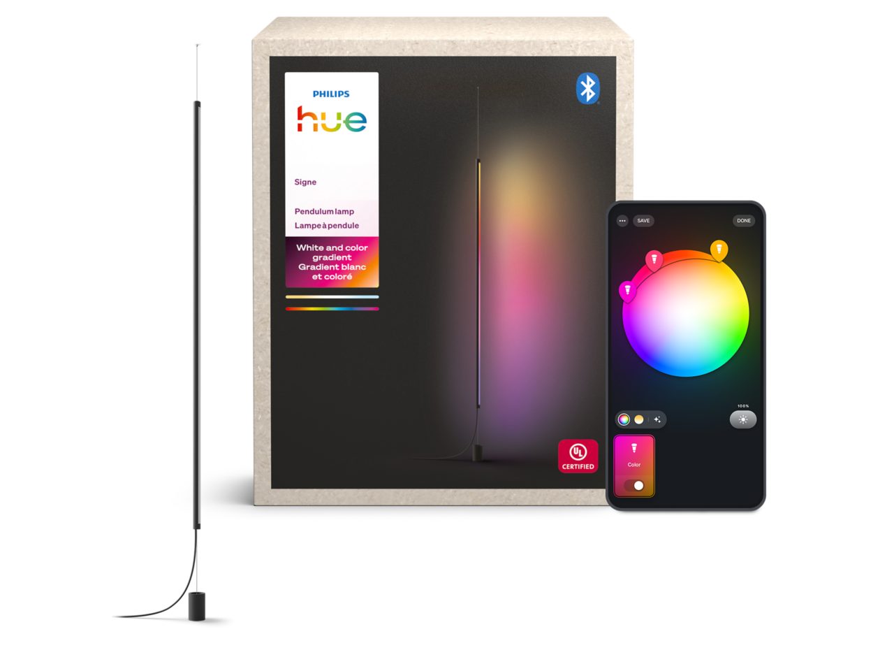 Philips Hue Signe グラデーション フロアランプ【箱無し】 Floor to ceiling pendulum LED tube light | Philips Hue