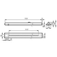 Dimension Drawing (without table) - RC455B 40S/940MCW-M U4W3 L1722 W150 B40