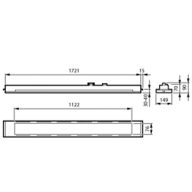 Dimension Drawing (without table) - RC455X 40S/930 DLO W3W2 L1722 W150 B30