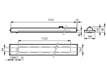 Dimension Drawing (without table) - RC455X 36S/940 DLOU5 9016W3 L1722W185B40