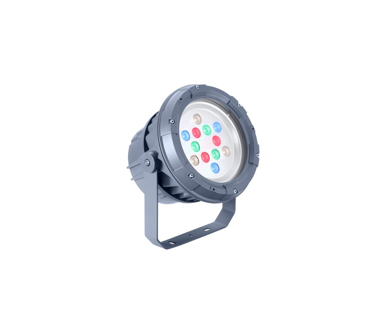 Architectural LED floodlight for fixed or dynamic lighting.