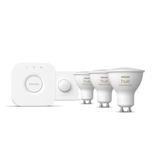 Hue White and Color Ambiance Starterkit: 3 GU10 spots smart button | Hue NL