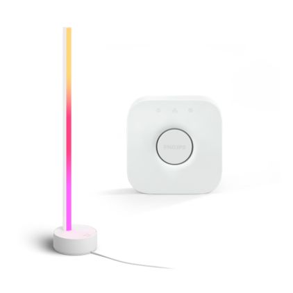 German:An image of product of the Set: Gradient Signe Tischleuchte weiß + Bridge