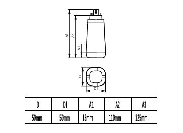 Dimension Drawing (with table) - 10.5PL-C/T/COR/26V-840/IF13/P/4P/DIM10/1