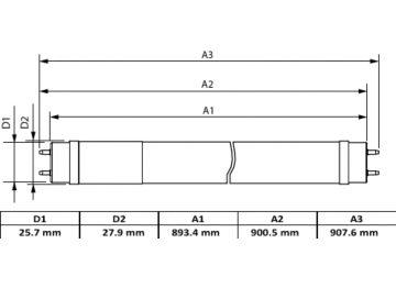Dimension Drawing (with table) - 10.5T8/COR/36-5CCT/FF15/G/DIM 25/1