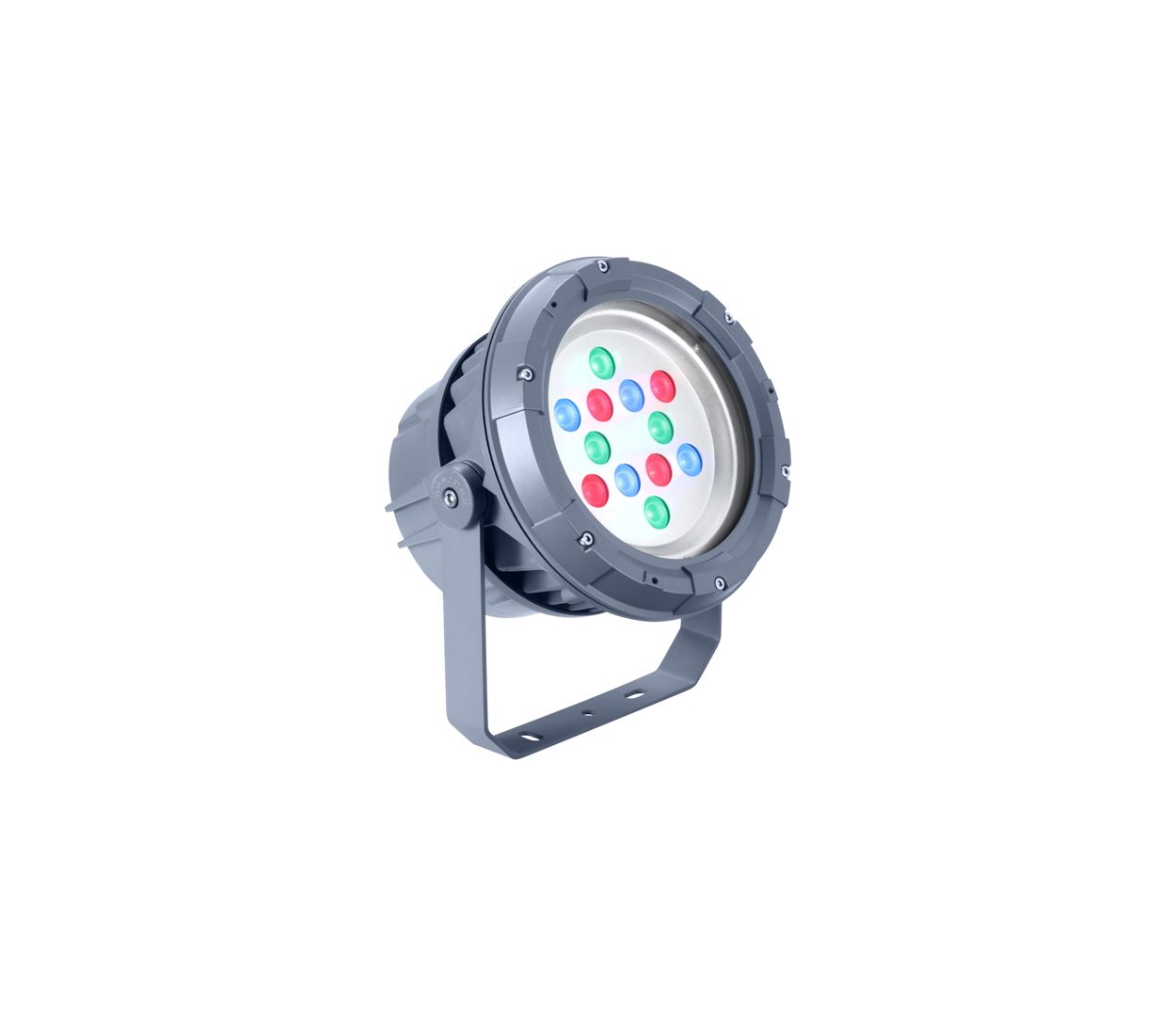 Architectural LED floodlight for fixed or dynamic lighting.