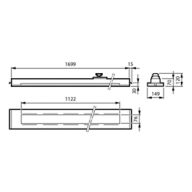 Dimension Drawing (without table) - RC455X 36S/940 DLO W5 L1700 W150 B30 WT