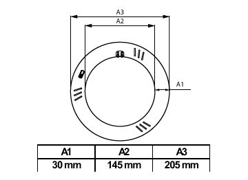 Dimension Drawing (with table) - 11CIR/CNG/8-4CCT/IF12/P/G10q 6/1