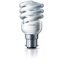 12 W (40 W) B22 cap Warm white Spiral energy saving bulb