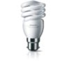 15 W (60 W) B22 cap Warm white Spiral energy saving bulb