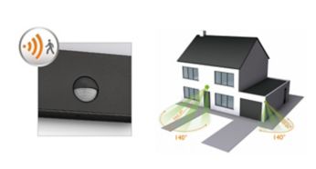 Motion sensor included, for convenience and reassurance