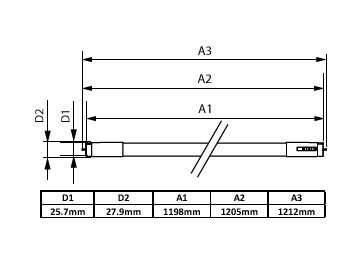 Dimension Drawing (with table) - 14T8/MAS/48-5CCT/FF21/P/DIM 25/1