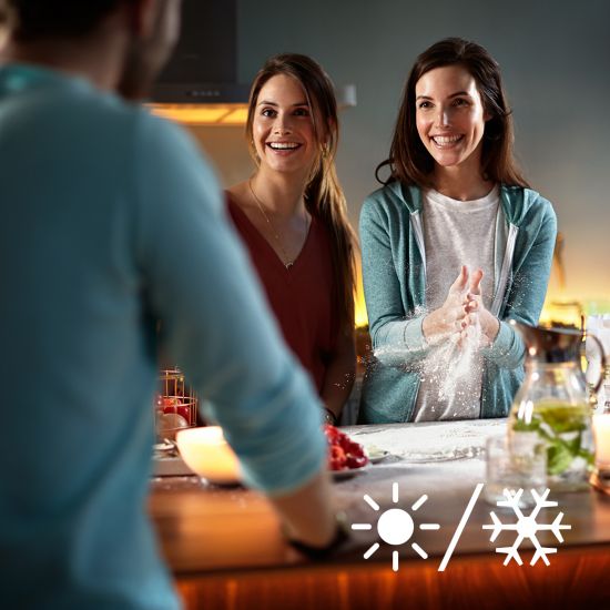 Warmweiß bis zu kühlem Tageslicht