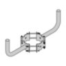 Steel Bracket, Wrap Around, Twin Linear, 7-10" Pole, Wood Pole
