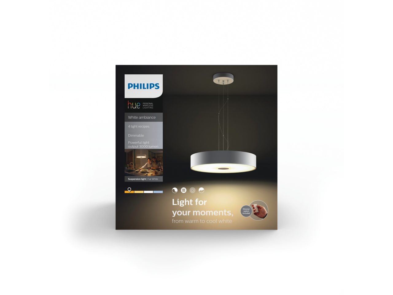 White Ambiance Fair LED Dimmable Smart Ceiling Light