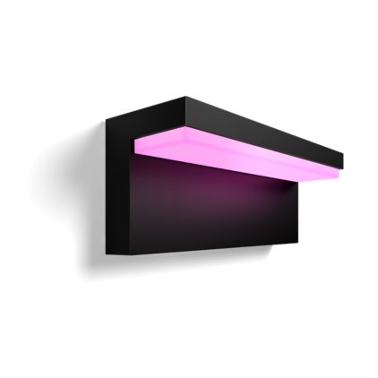 Nahaufnahme der Vorderseite von Nyro Outdoor Wandleuchte schwarz