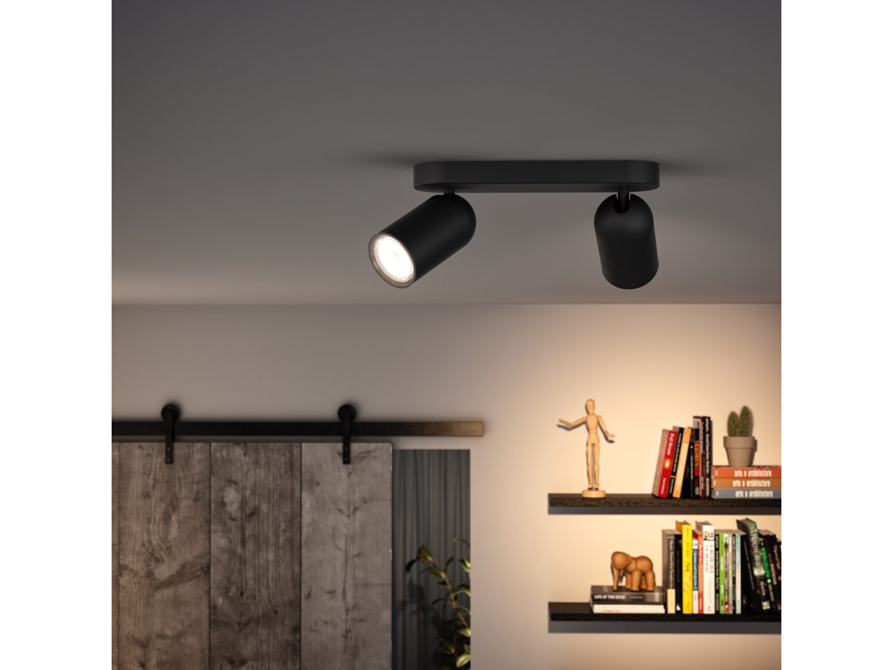 Oświetlenie punktowe LED PONGEE w kolorze czarnym | Philips