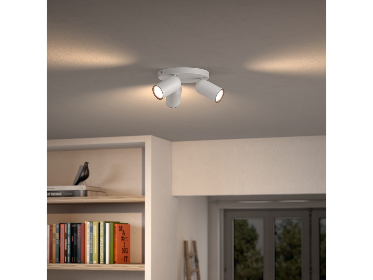 Philips myLiving LED Decken-Spot Star 3-flammiger Deckenstrahler mit Warm Glow-Funktion in Weiß