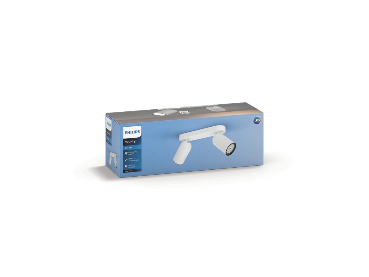 Philips MyLiving PONGEE - Faretto Da Incasso Led 2 Luci GU10 Per Interno