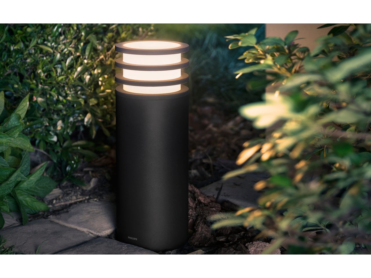 Buitenlamp Philips Hue Lucca Sokkel Antraciet Klein - Van den Heuvel Verlichting