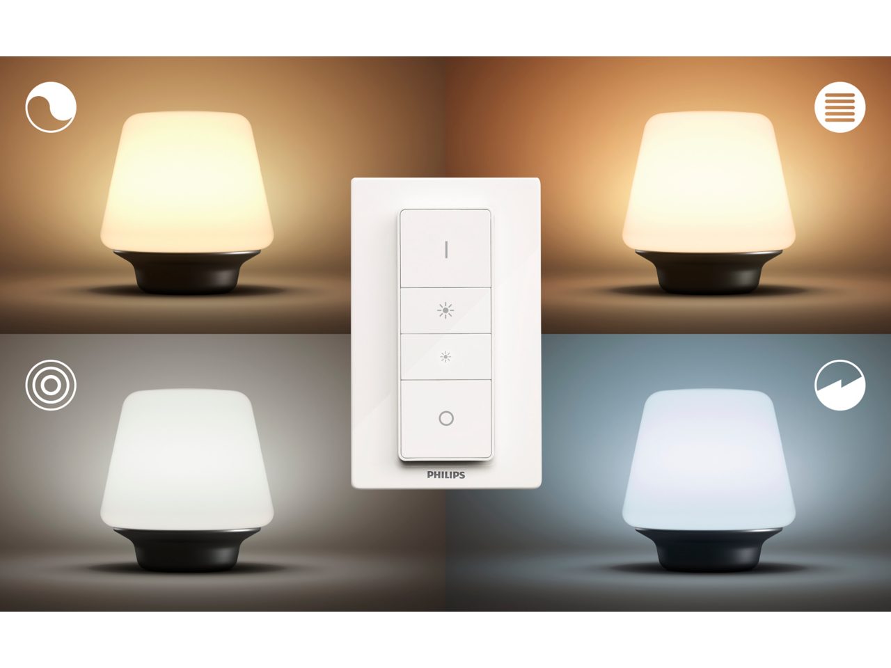 Hue Wellness table lamp + Dimmer Switch - Black | Philips Hue IN