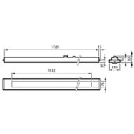 Dimension Drawing (without table) - RC455B 40S/940 DLO W3W2 L1722 W150 B30