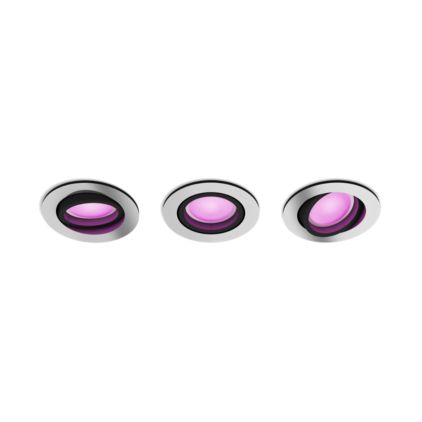 An image of product of the Hue White and Color Ambiance Pack de 3 spots à encastrer Centura