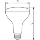  Single Contact Medium Screw BR30 Frosted