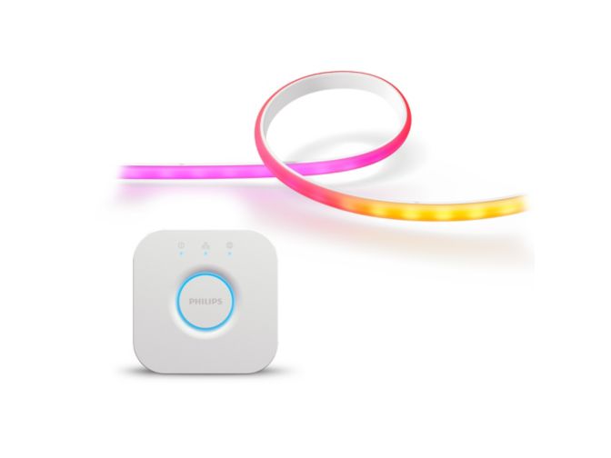Nahaufnahme der Vorderseite von Set: Gradient Ambiance Lightstrip 2m + Bridge