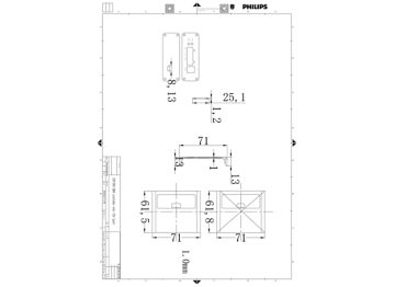 Dimension Drawing (without table) - ZXP399 DMX controller mini 12V 1port