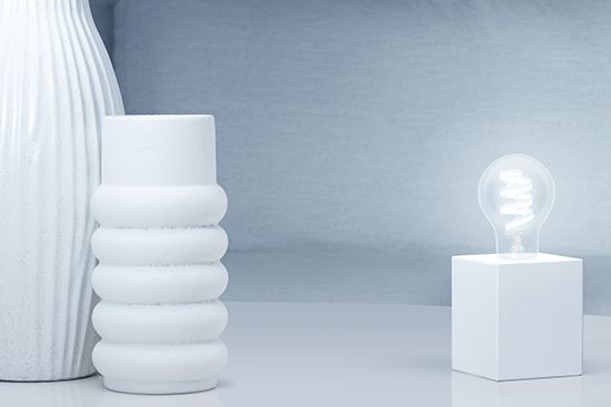 Lamp in klassieke stijl met helder glas en filament LED