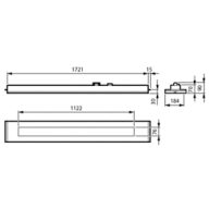 Dimension Drawing (without table) - RC455B 36S/940 MLO U4 W3 L1722 W100 B40