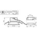 Dimension Drawing (without table) - DN140B LED20S/840 WIA-E C