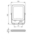 Dimension Drawing (without table) - BVP164 LED36/865 PSU 30W SWB CE
