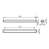 Dimension Drawing (without table) - RC455B 40S/940 MLO L1200 W100 B40