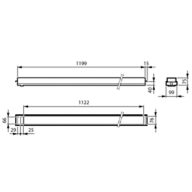 Dimension Drawing (without table) - RC455B 28S/TW9 MLO U4 L1200 W100 B40