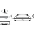 Dimension Drawing (without table) - DN027B G3 LED12/NW 12W 220-240V D150 RD