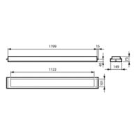 Dimension Drawing (without table) - RC455B 36S/940 MLO L1200 W150 B40
