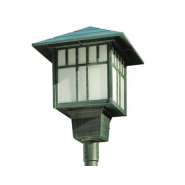 Indian Wells, 150W Clear HPS Lamp, Type V Glass Refractor, Utility Pod Post Top Mount