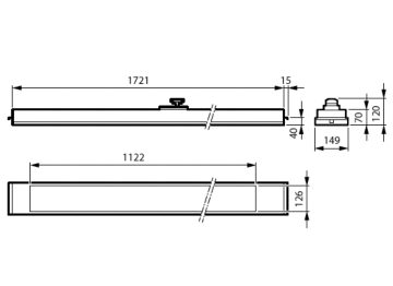 Dimension Drawing (without table) - RC455B 40S/940 MXO ELP3 W6L1722W150B40WT